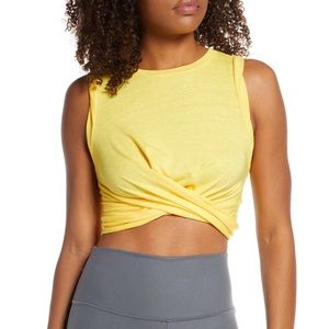 Free People Movement Yellow tank top size medium